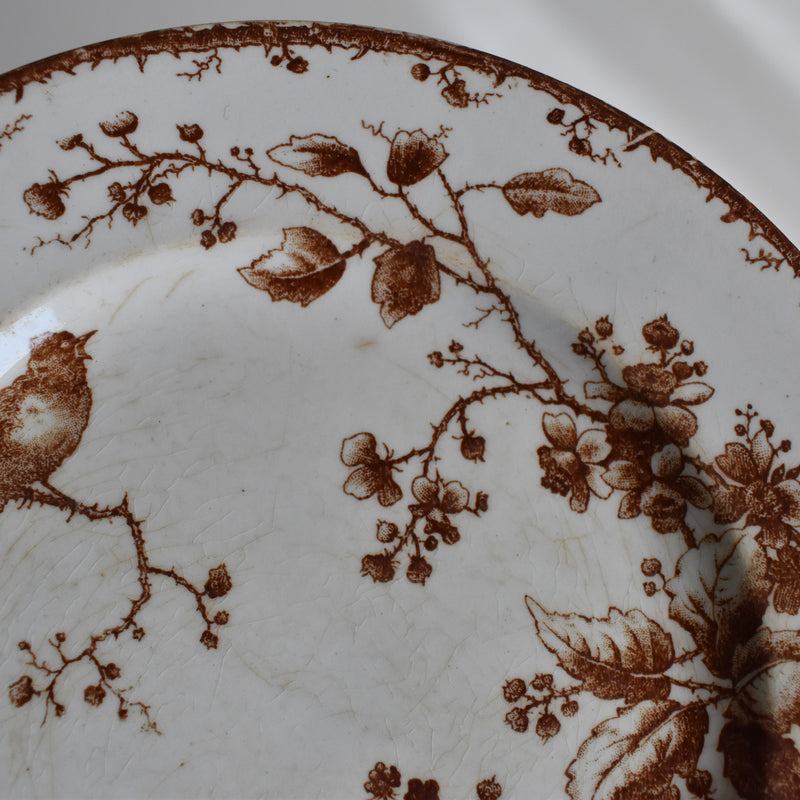 Antique Dessert Plate Gien Fauvette E