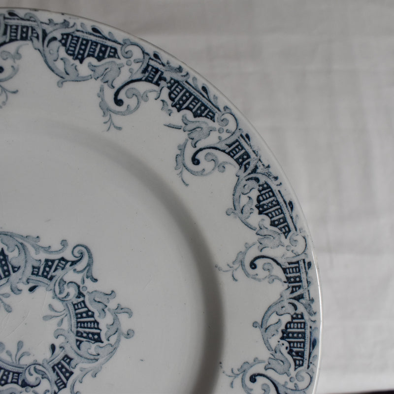 Antique Dessert Plate, Lunéville Bordure B