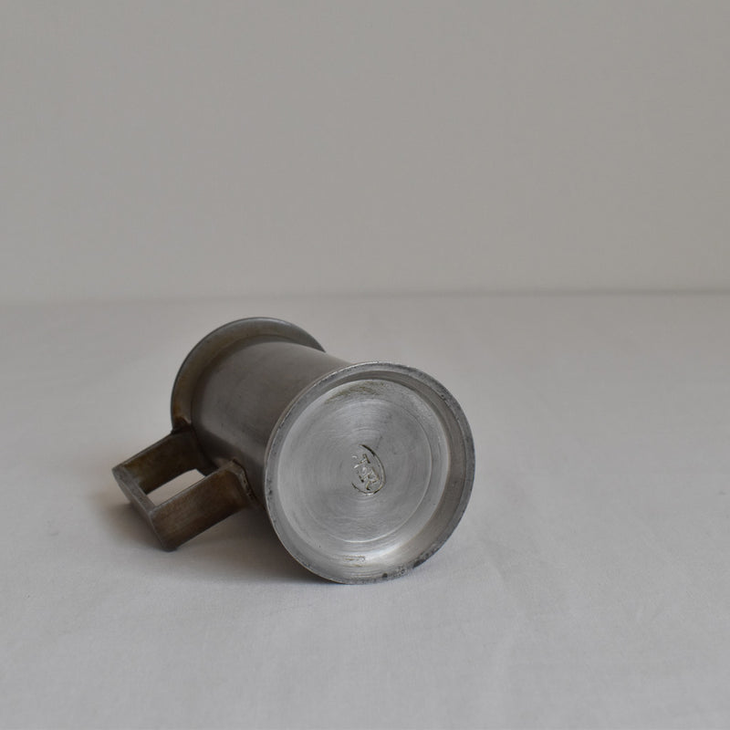 Vintage Pewter Measuring Cups JR Set of 2