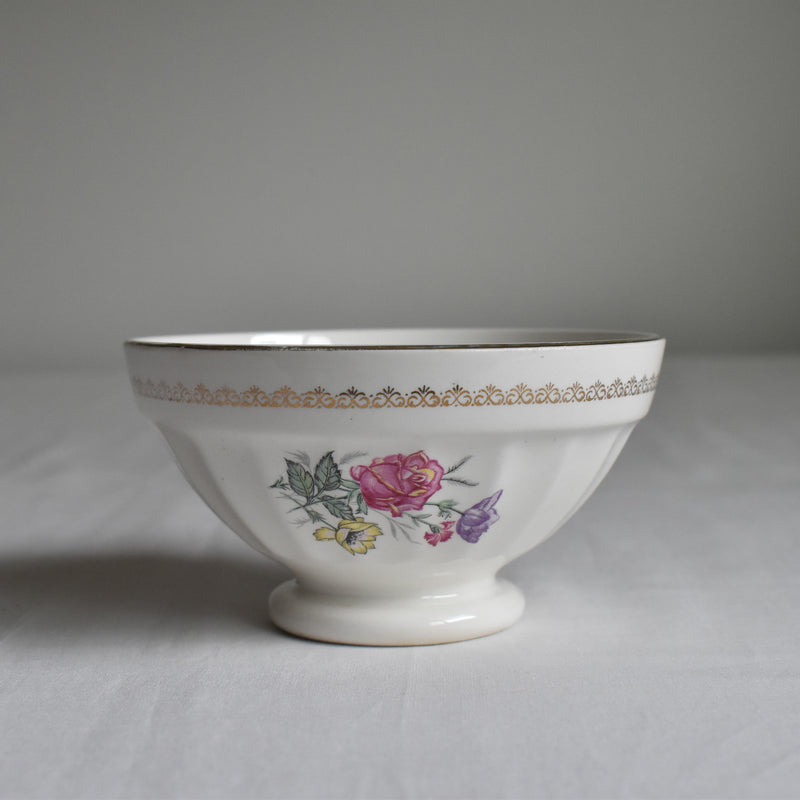 Vintage Cafe au Lait Bowl Digoin & Sarreguemines Bouquet B
