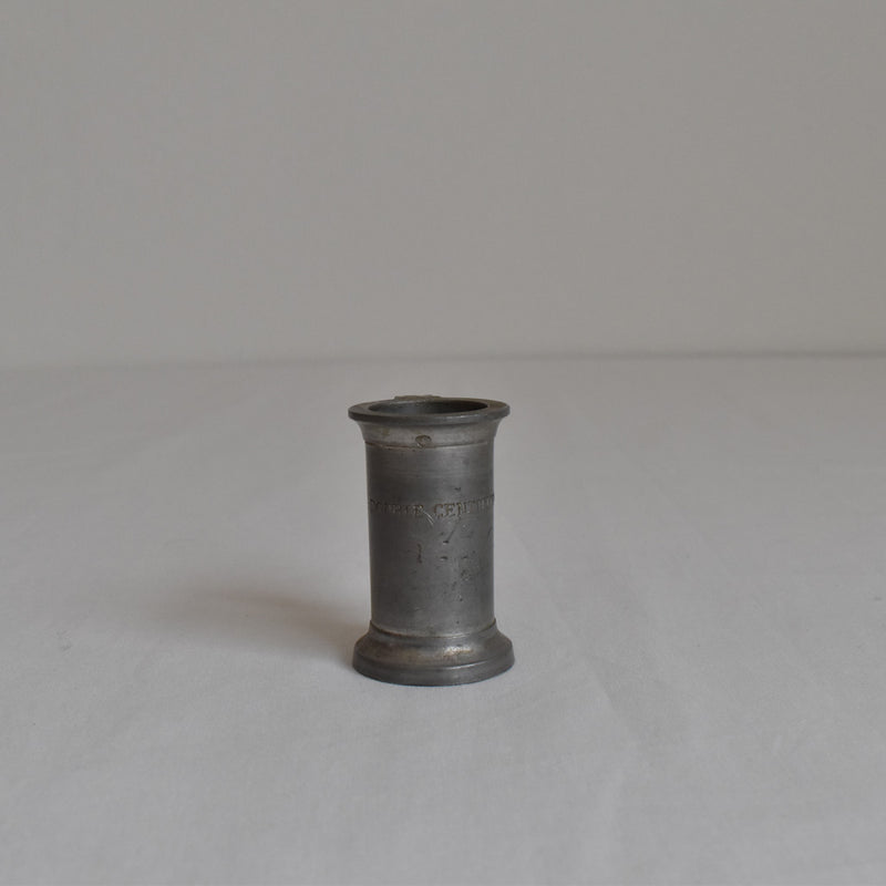 Vintage Pewter Measuring Cups JR Set of 2