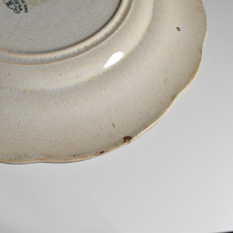 Antique dessert plate, Creil-Montereau, Balivernes N1