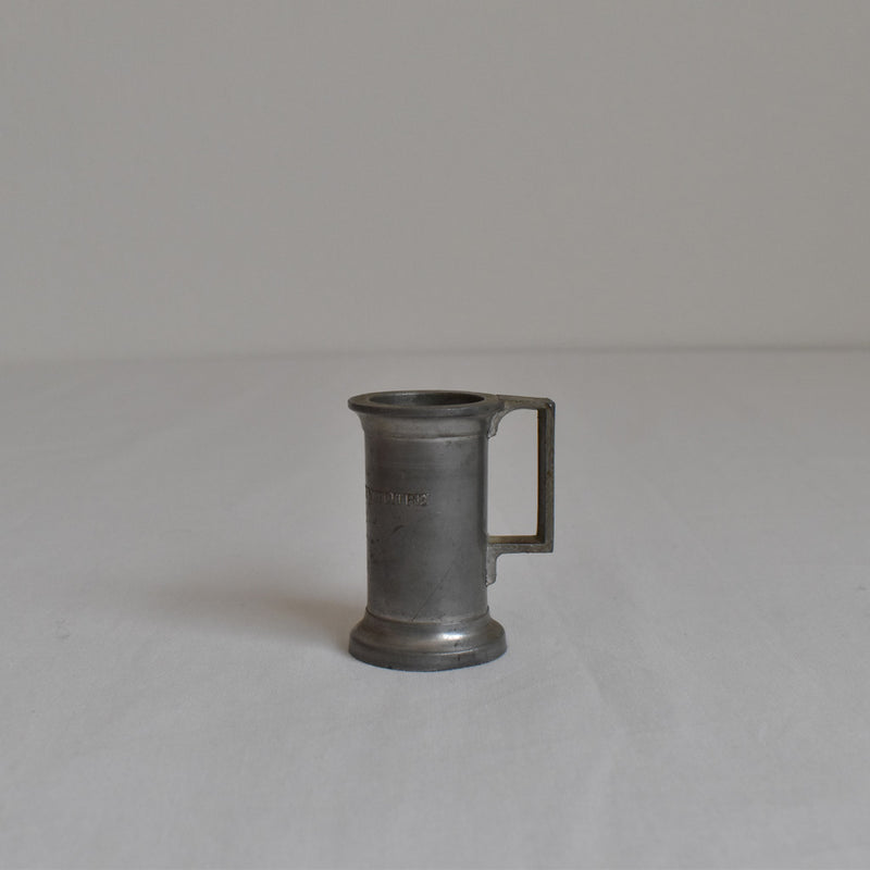 Vintage Pewter Measuring Cups JR Set of 2