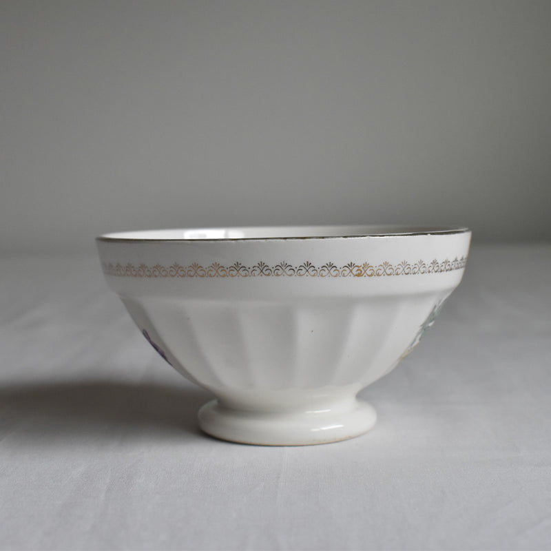 Vintage Cafe au Lait Bowl Digoin & Sarreguemines Bouquet B