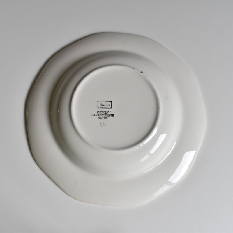 Vintage Deep Plate, Digoin & Sarreguemines, Odile A