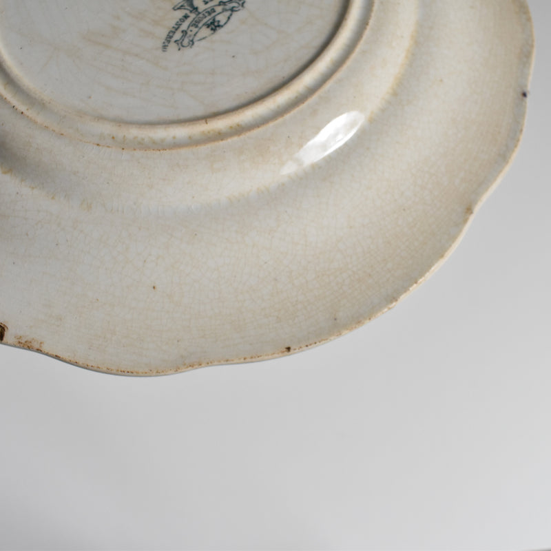 Antique dessert plate, Creil-Montereau, Balivernes N1