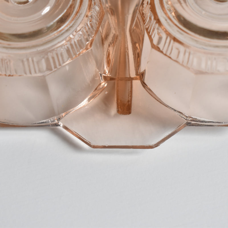 Vintage Glass Salt & Pepper Shakers, Pink