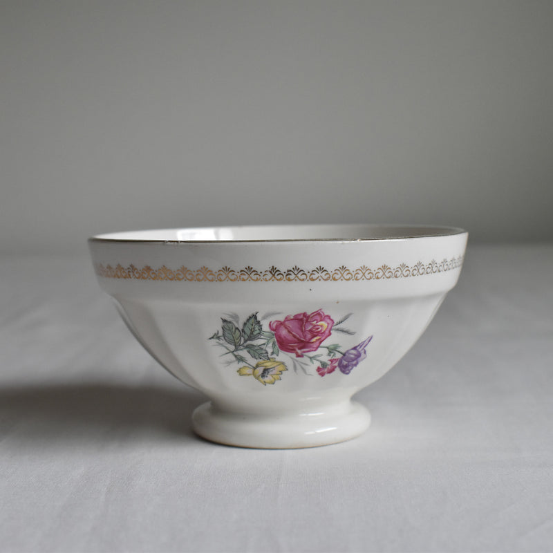 Vintage Cafe au Lait Bowl Digoin & Sarreguemines Bouquet B