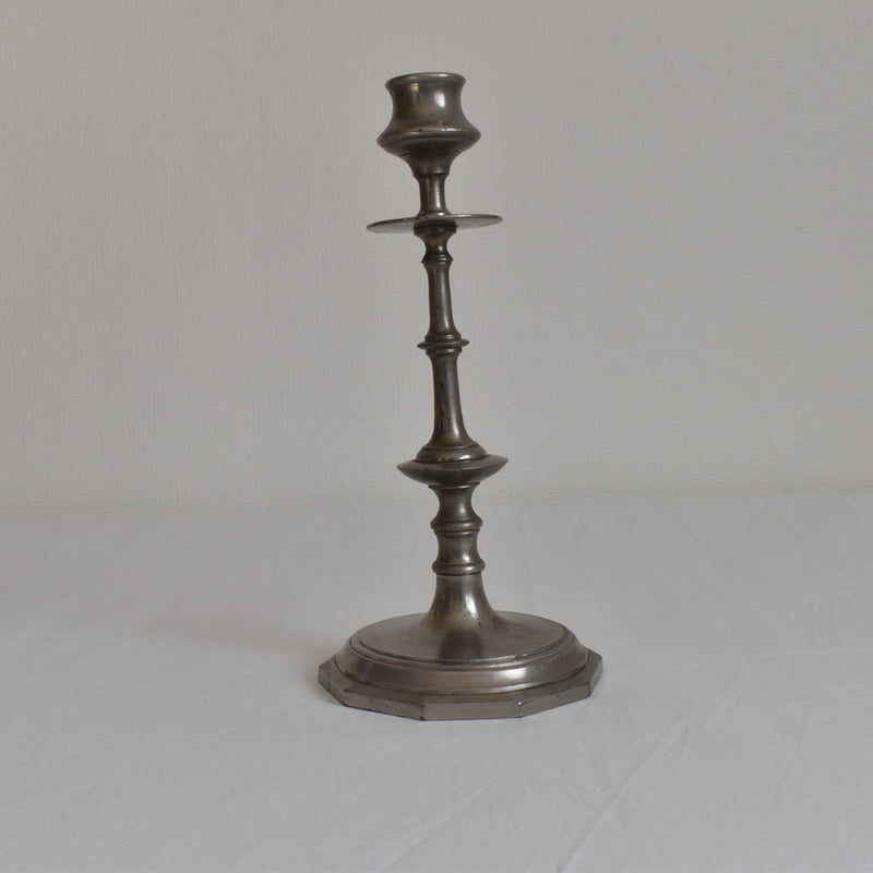 ヴィンテージ　ピューター&アイアン　キャンドルホルダー