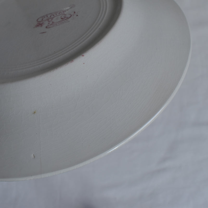 Antique Plate K&G Lunéville Platane Z6