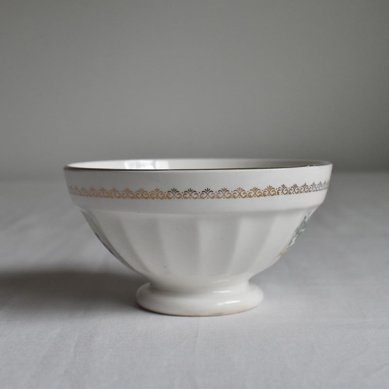 Vintage Cafe au Lait Bowl Digoin & Sarreguemines Bouquet B