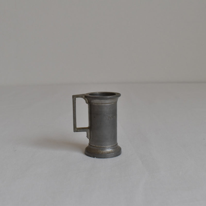 Vintage Pewter Measuring Cups JR Set of 2