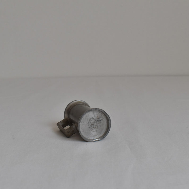 Vintage Pewter Measuring Cups JR Set of 2