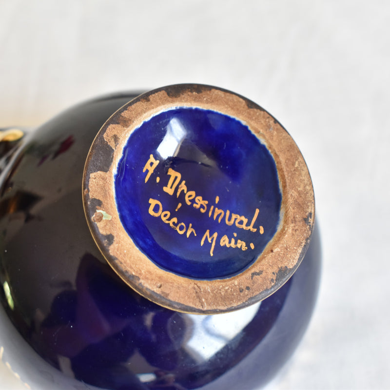 ア.ドラサンヴァル A.Dressinval コーヒーカップ＆ソーサー ダークブルー A