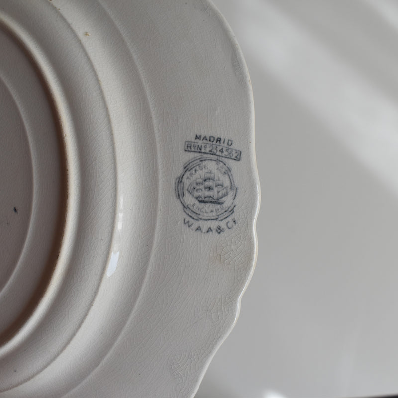 Antique Plate W.A.A.&Cie Madrid J