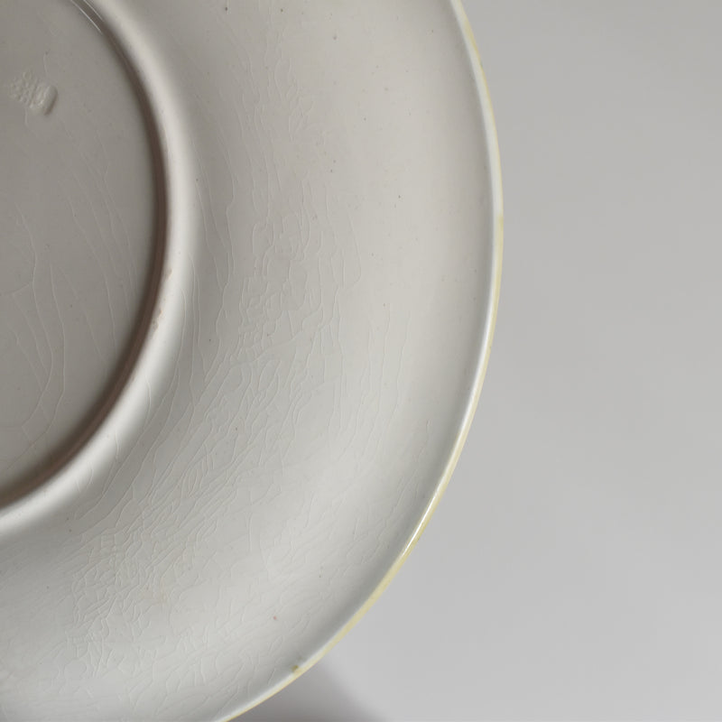 Antique Dessert Plate, Lunéville Barbotine Pensée A