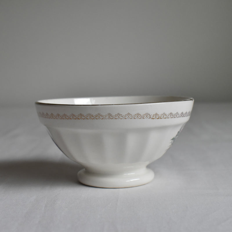 Vintage Cafe au Lait Bowl Digoin & Sarreguemines Bouquet A