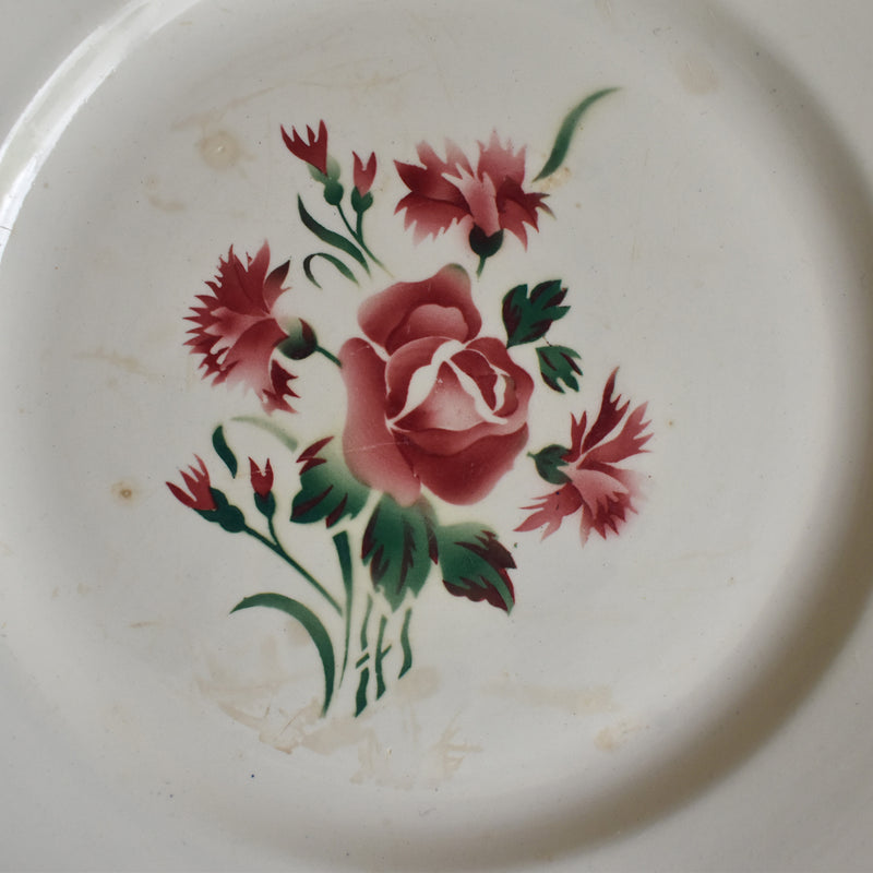 Vintage Plate Digoin & Sarreguemines Bouquet Fleuri A