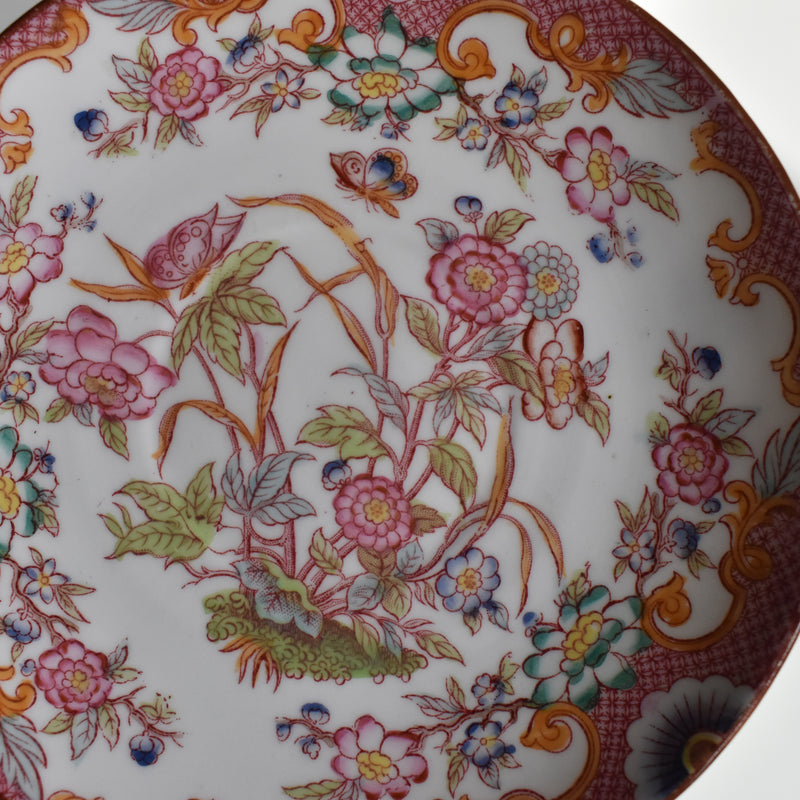 Antique teacup and saucer, Sarreguemines Minton 216 A