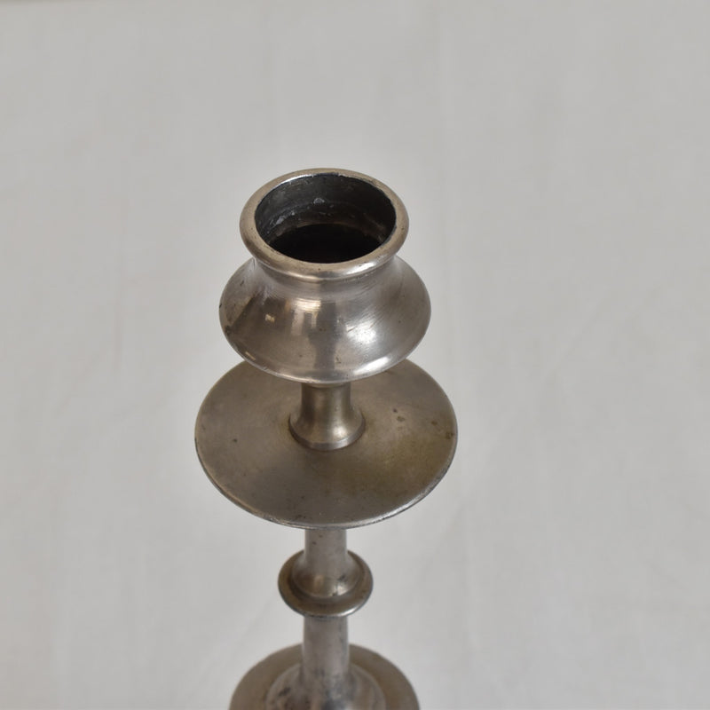 ヴィンテージ　ピューター&アイアン　キャンドルホルダー