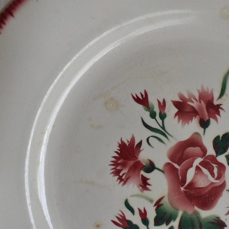 Vintage Plate Digoin & Sarreguemines Bouquet Fleuri A