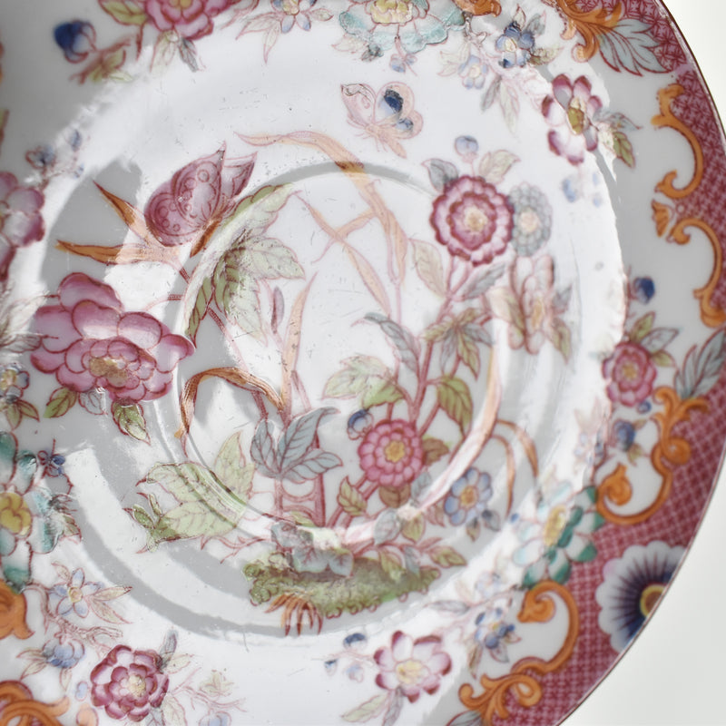 Antique teacup and saucer, Sarreguemines Minton 216 A