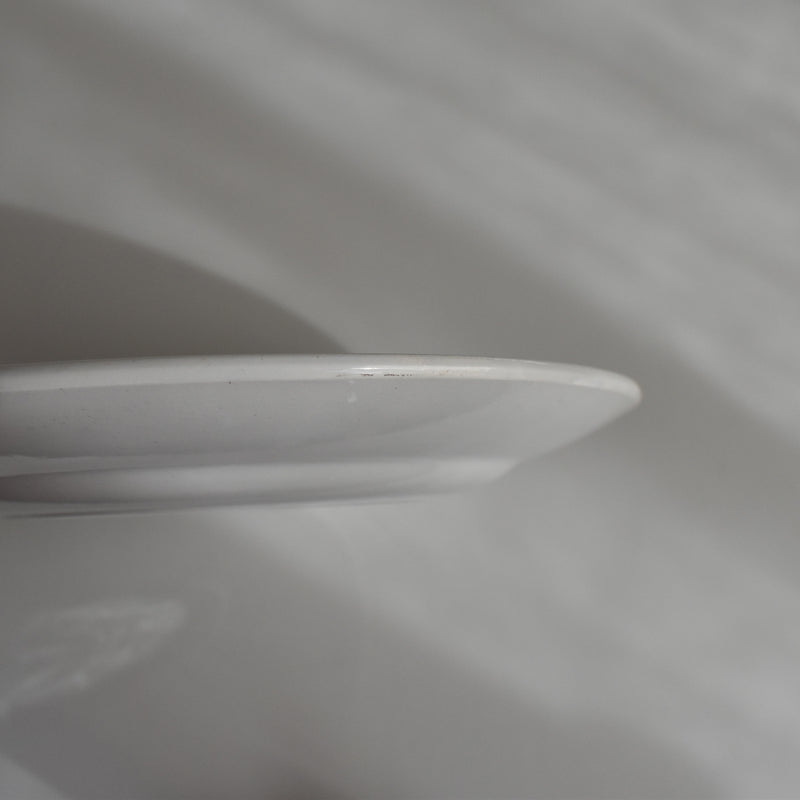 Vintage Dessert Plate, Digoin Sarreguemines, White D