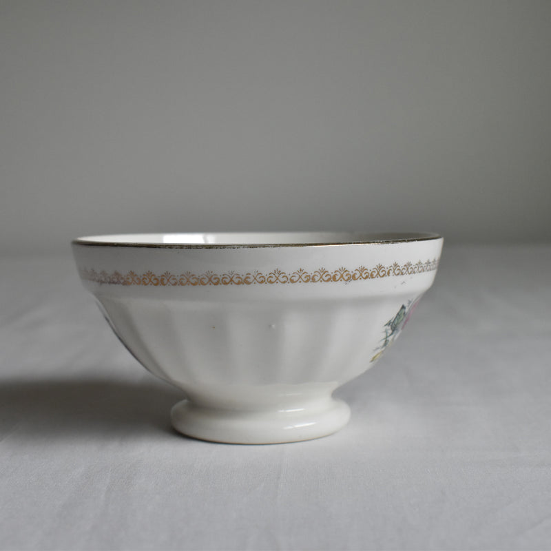 Vintage Cafe au Lait Bowl Digoin & Sarreguemines Bouquet A