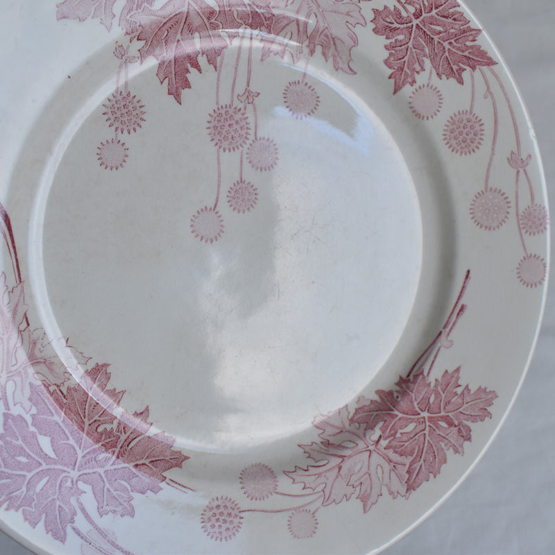 Antique Plate K&G Lunéville Platane Z6