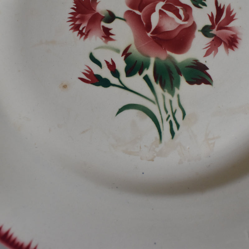Vintage Plate Digoin & Sarreguemines Bouquet Fleuri A