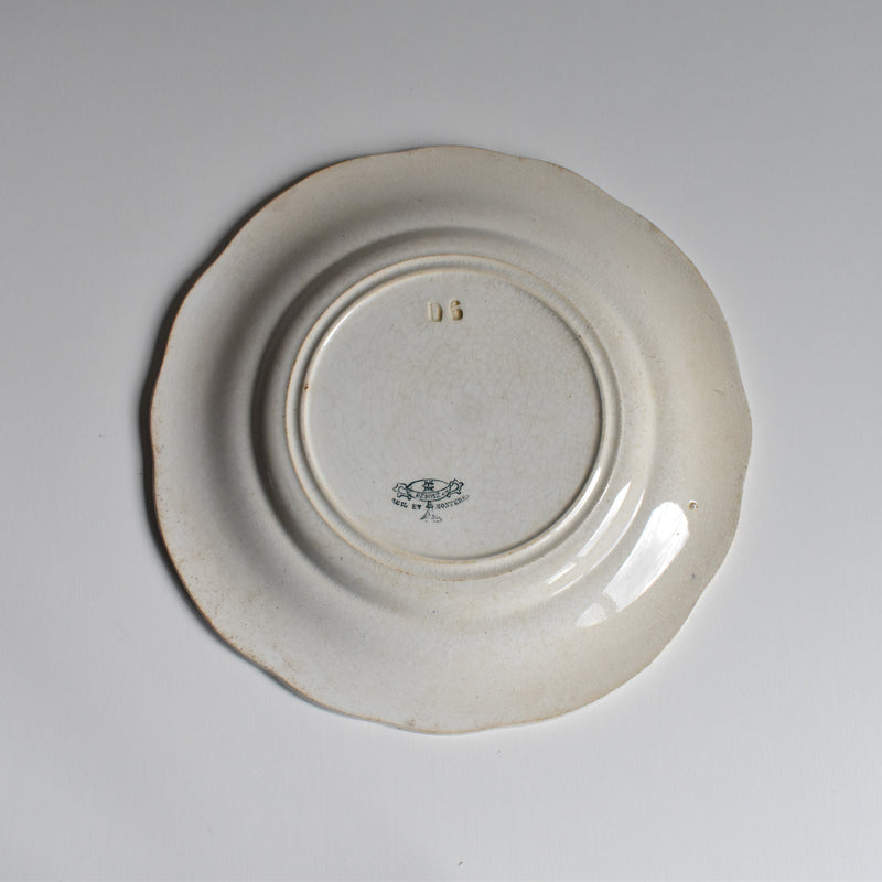 Antique dessert plate, Creil et Montereau, Balivernes N2