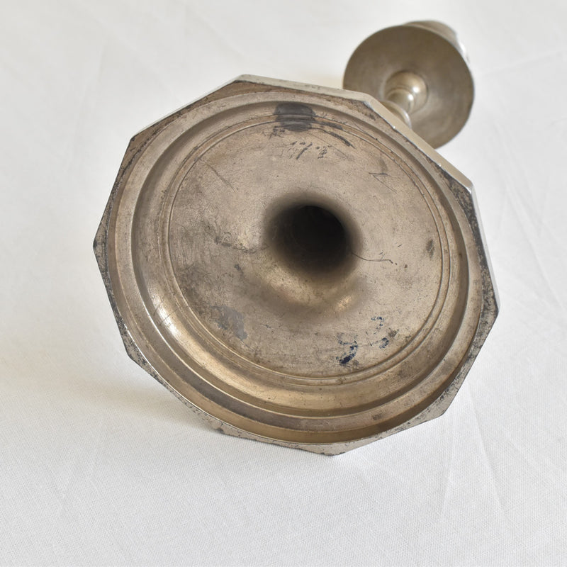 ヴィンテージ　ピューター&アイアン　キャンドルホルダー