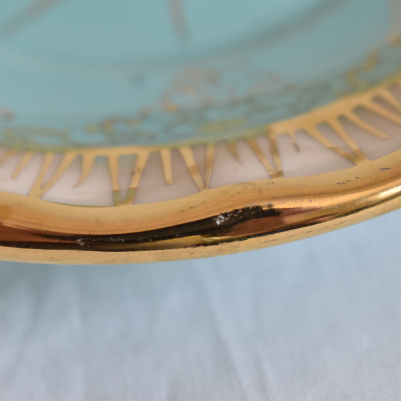 ア.ドラサンヴァル A.Dressinval コーヒーカップ＆ソーサー ライトグリーン＆ブルー