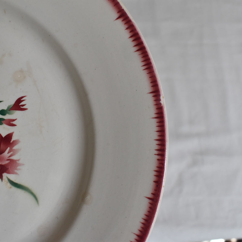 Vintage Plate Digoin & Sarreguemines Bouquet Fleuri A