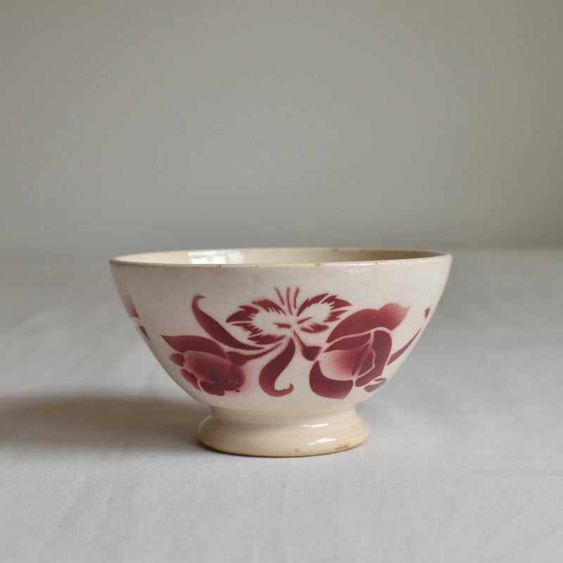 ヴィンテージ　カフェオレボウル ディゴワン＆サルグミンヌ Fleur rouge A