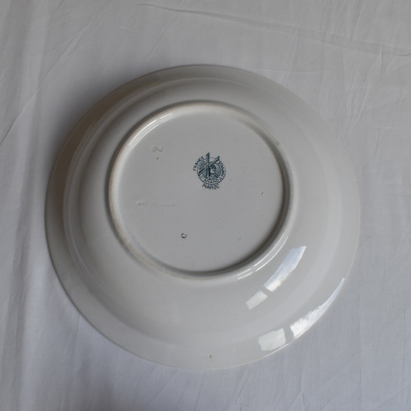Antique Deep Plate St. Amand Maroc