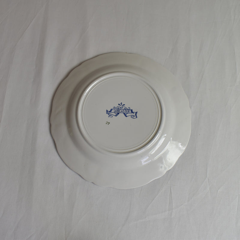 Vintage dessert plate Sarreguemines Lancaster B