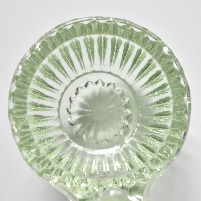 Vintage Glass Salt & Pepper Shakers - Light Green