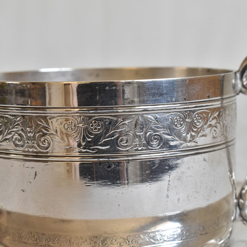 Antique Cup & Saucer Silver Plated