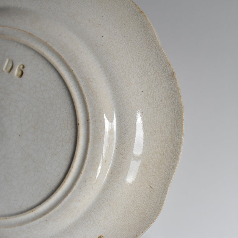 Antique dessert plate, Creil et Montereau, Balivernes N2