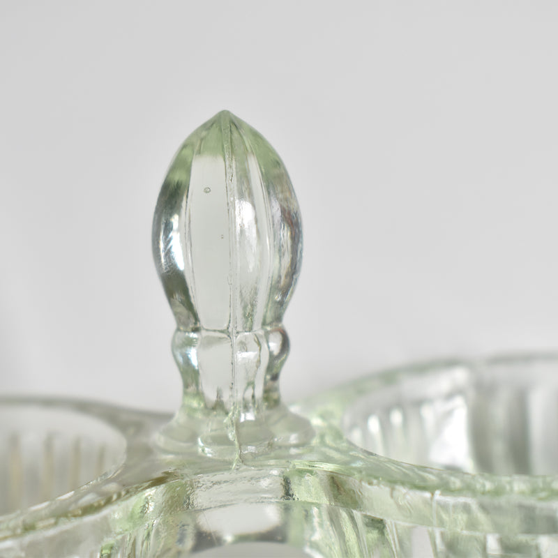 Vintage Glass Salt & Pepper Shakers - Light Green
