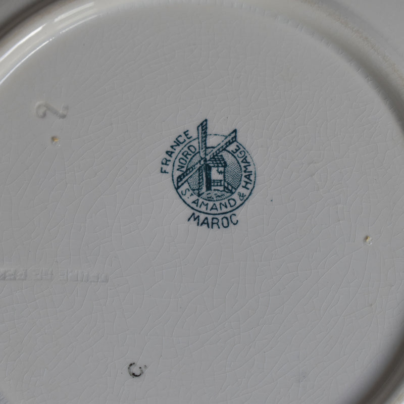 Antique Deep Plate St. Amand Maroc