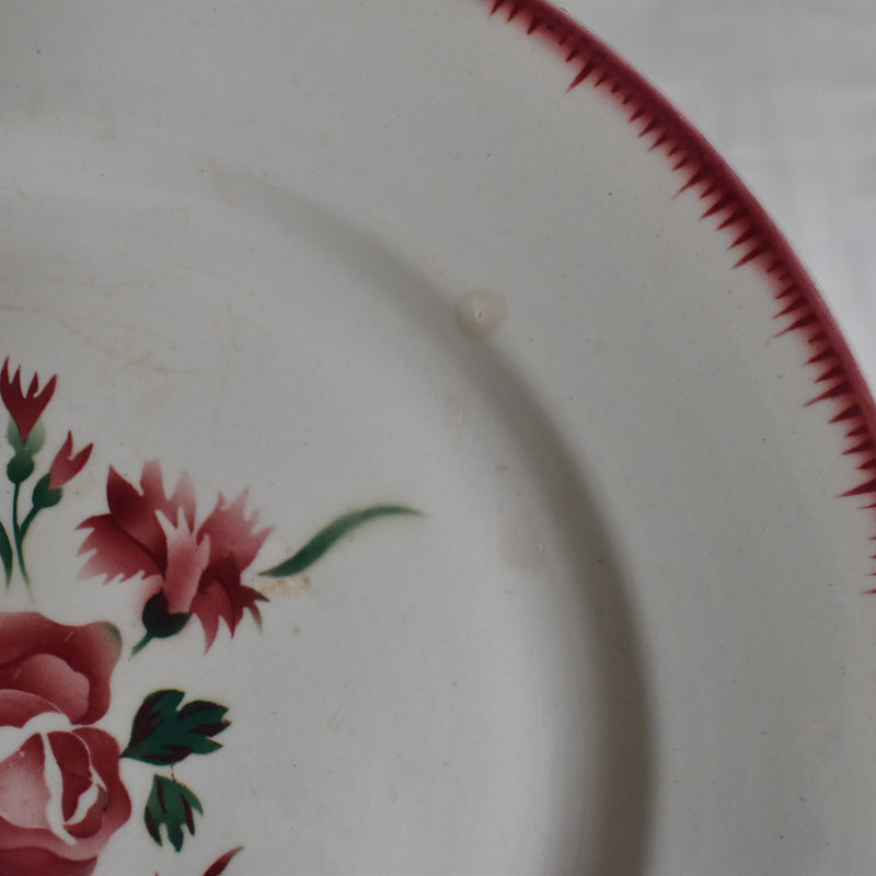 Vintage Plate Digoin & Sarreguemines Bouquet Fleuri A