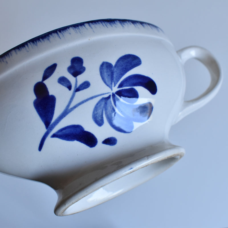 Antique Sauce Boat, Sarreguemines Thebes