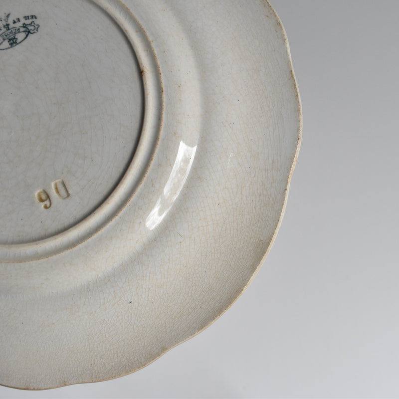 Antique dessert plate, Creil et Montereau, Balivernes N2