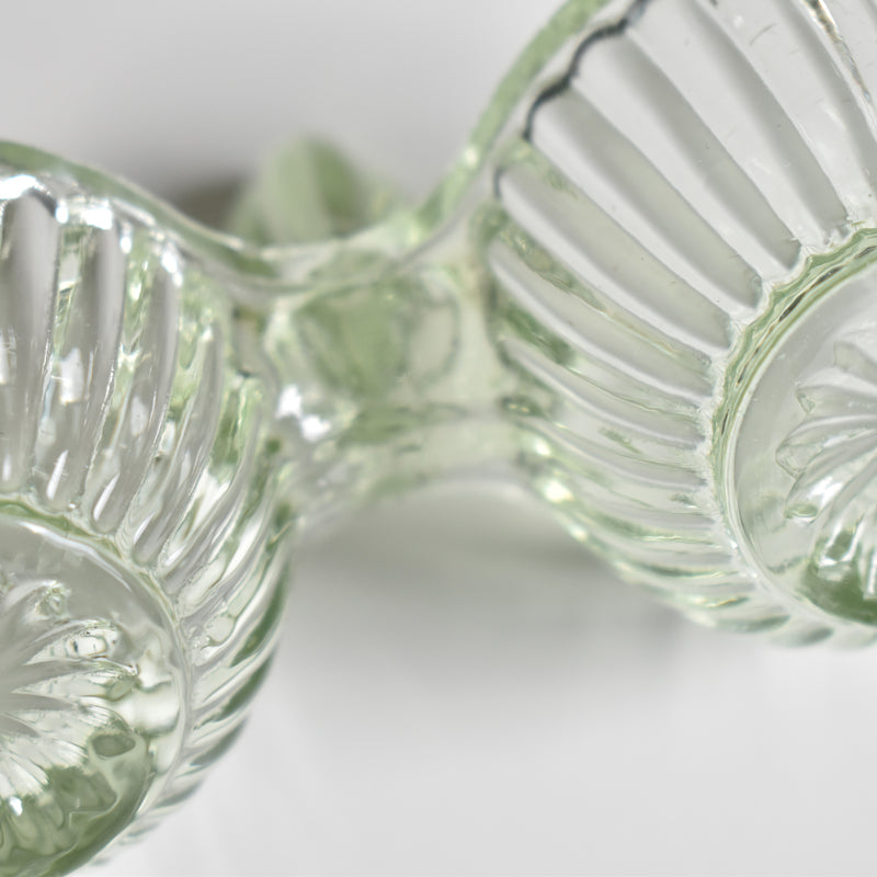 Vintage Glass Salt & Pepper Shakers - Light Green