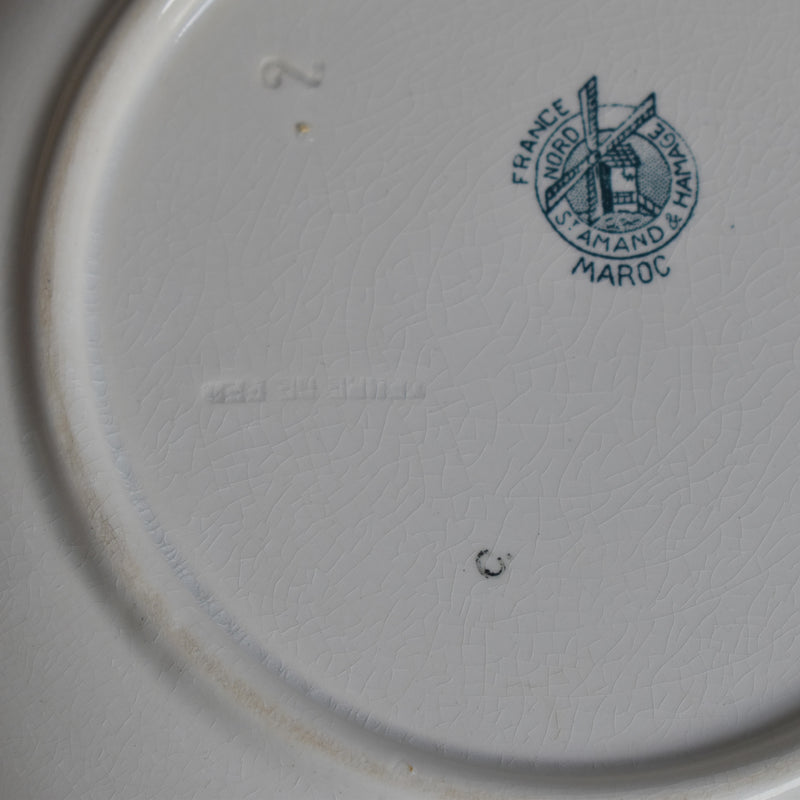 Antique Deep Plate St. Amand Maroc