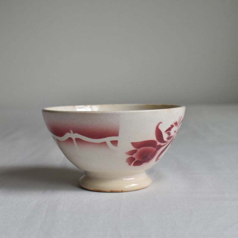 ヴィンテージ　カフェオレボウル ディゴワン＆サルグミンヌ Fleur rouge A