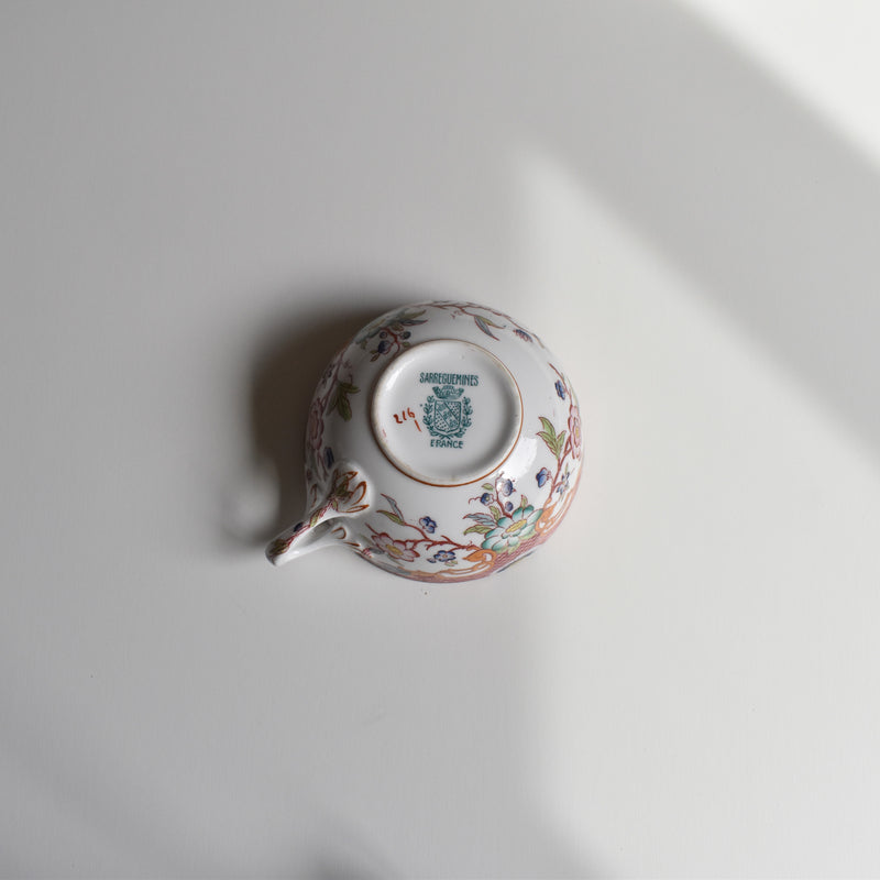 Antique teacup and saucer, Sarreguemines Minton 216 A