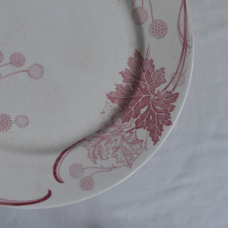 Antique Plate K&G Lunéville Platane Z6